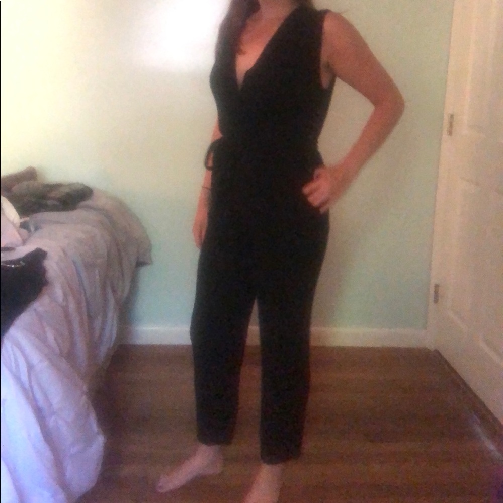 Black Jumpsuit with Tie